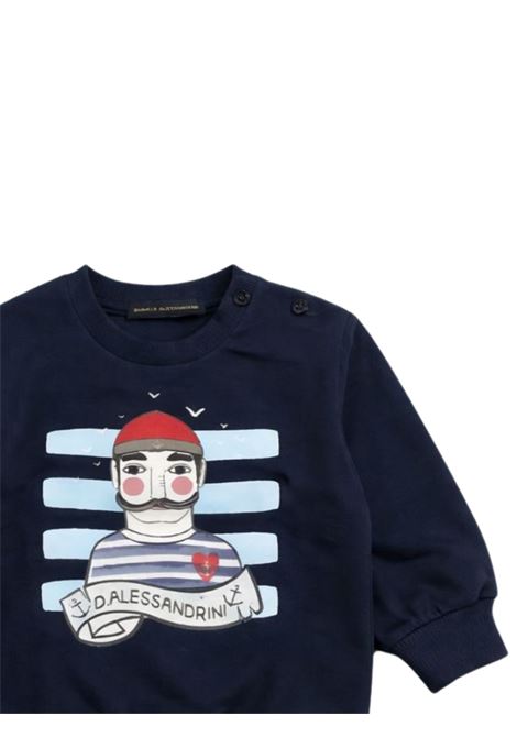 Felpa neonato blu in cotone DANIELE ALESSANDRINI | 1295F00249/MABLU